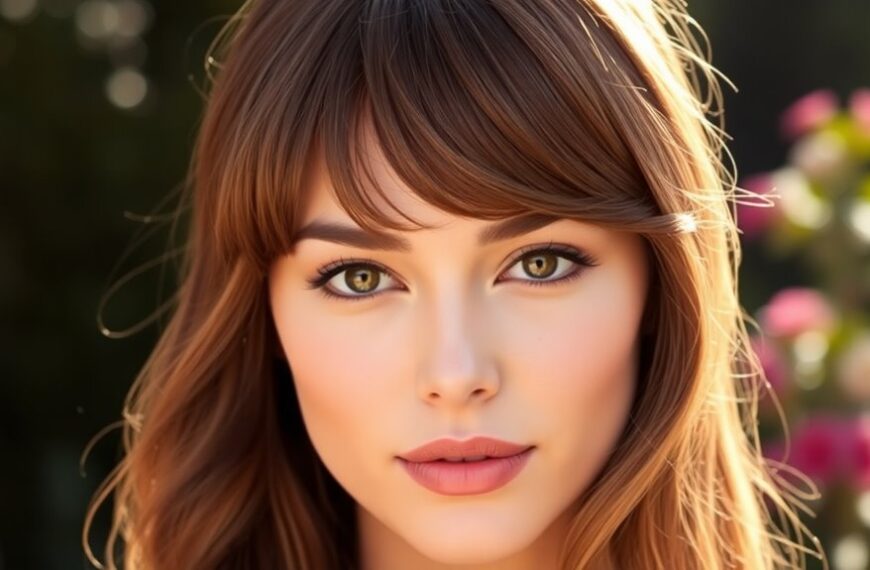 bangs for heart shaped faces