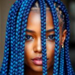 bold colorful knotless braids