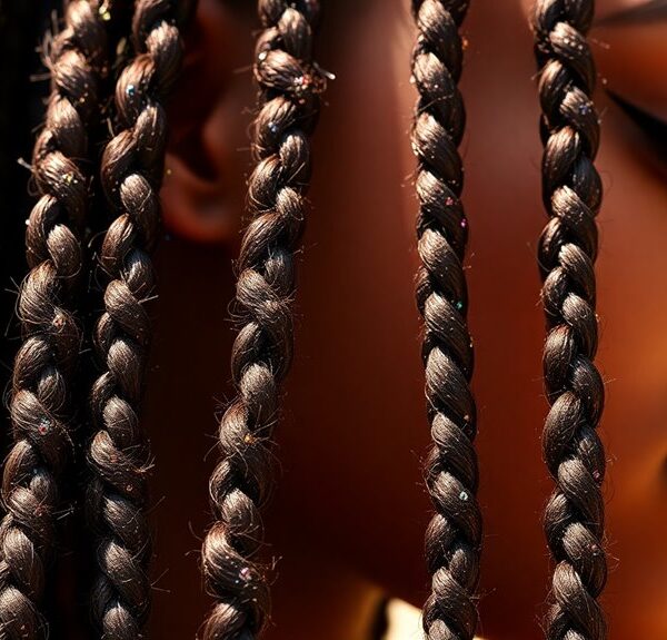 chic cornrows with beads