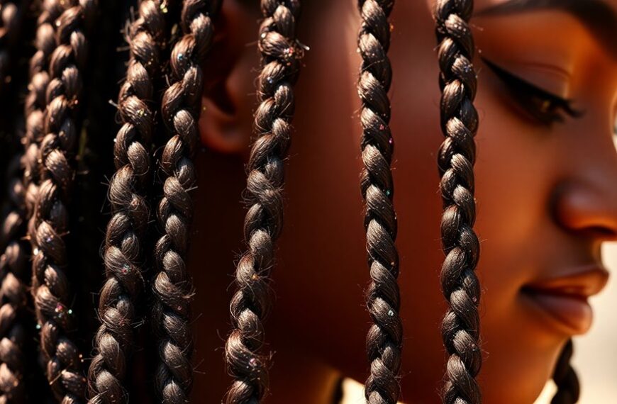 chic cornrows with beads