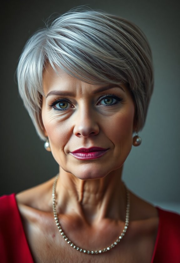 chic hairstyle pixie bangs