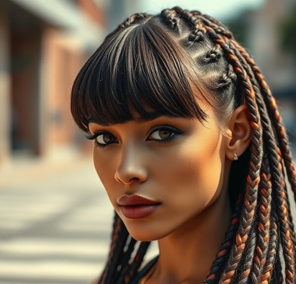 chic weaves with bangs