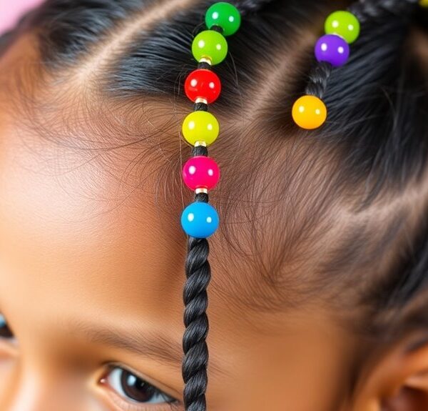 33 Adorable Braids With Beads Hairstyles for Kids&hellip;