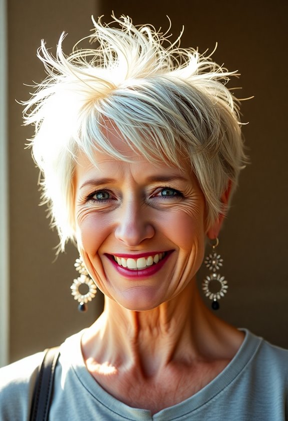 disheveled pixie hairdo