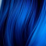 dramatic bold blue hair