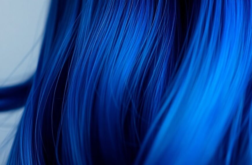 dramatic bold blue hair