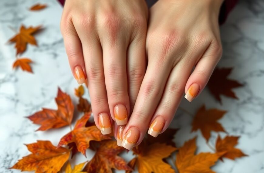 elegant french fall manicure
