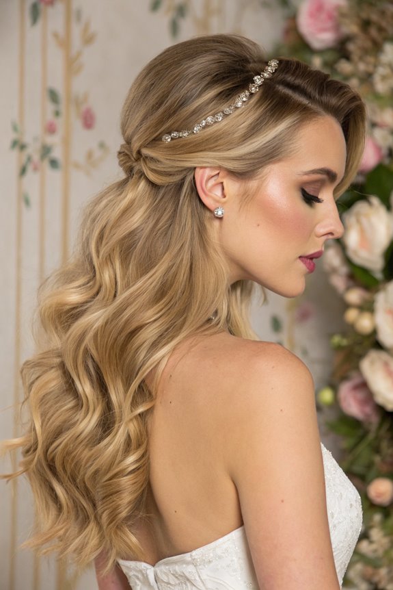 elegant half up hairstyle