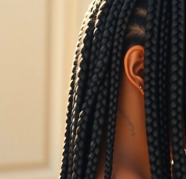 elegant large knotless braids