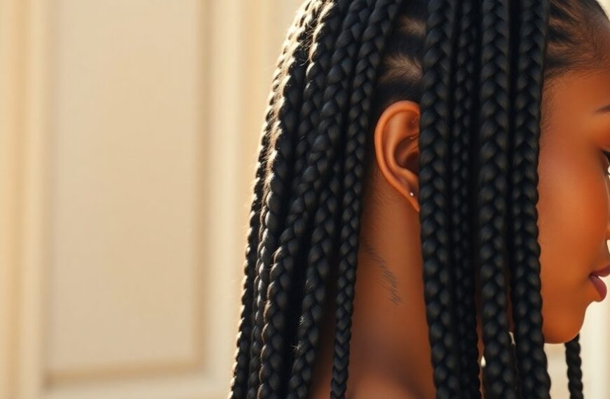 elegant large knotless braids