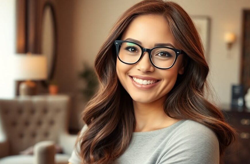 flattering hairstyles for glasses