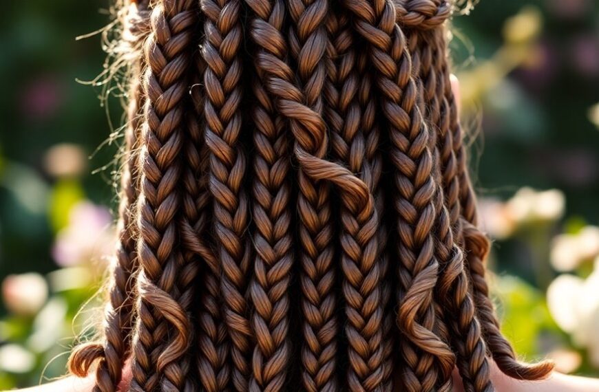 playful knotless braids style