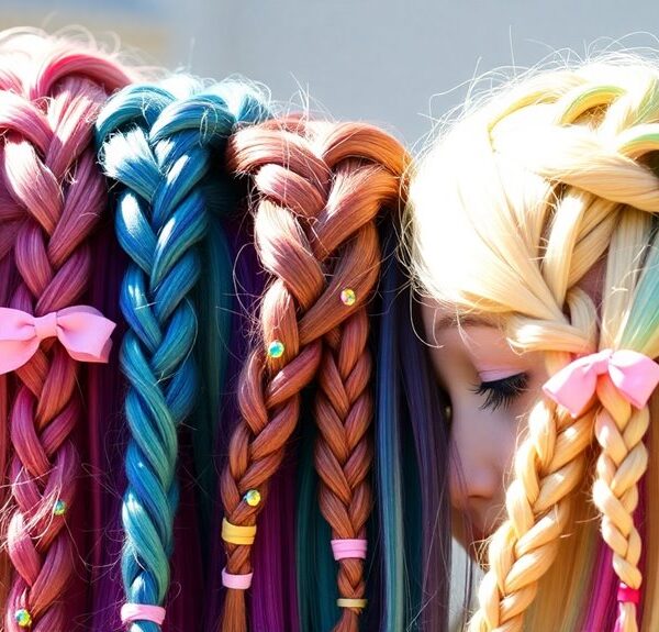 playful mini braid hairstyles