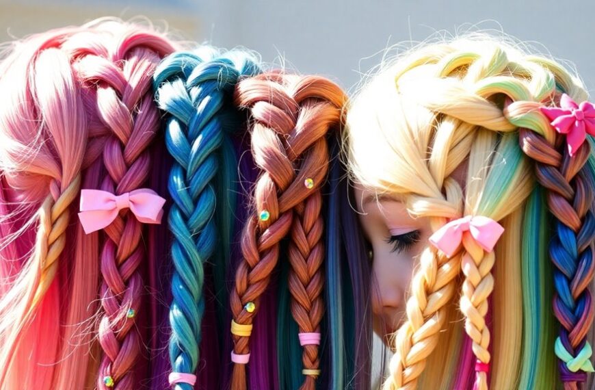 playful mini braid hairstyles