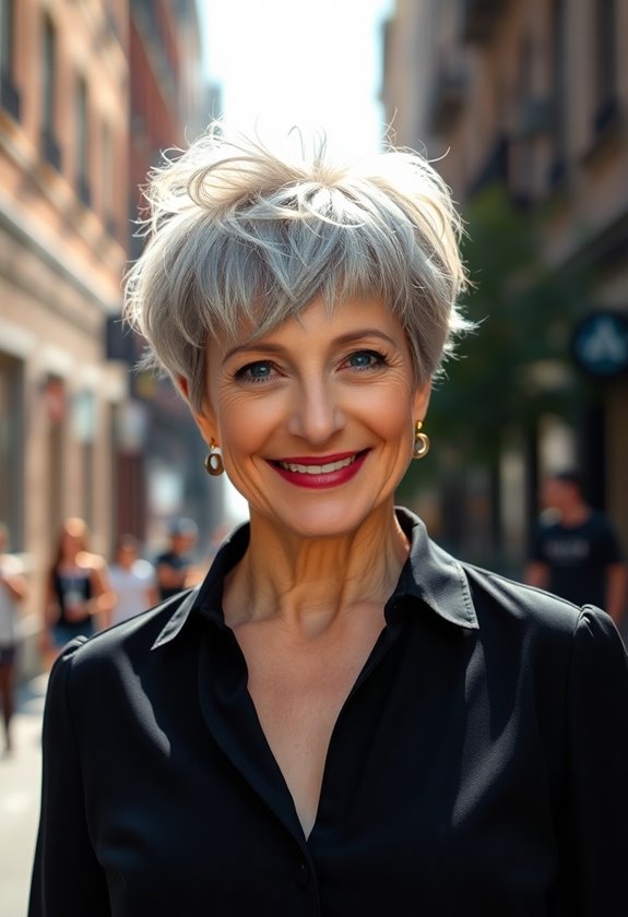 textured pixie haircut style