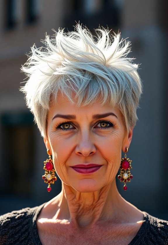 textured short hair style