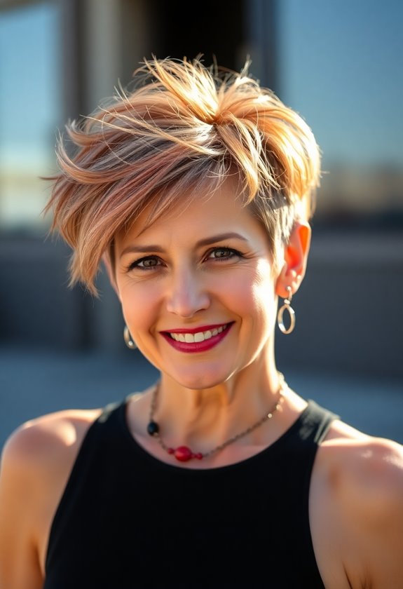 textured undercut pixie hairstyle