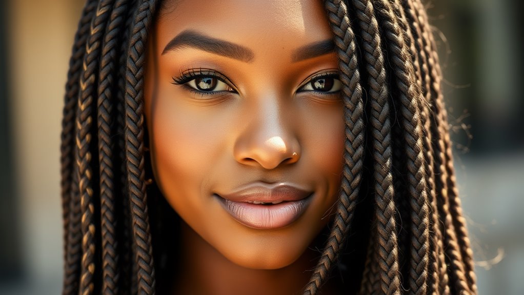 trendy box braid hairstyles