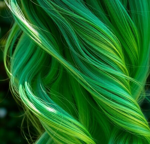 unique green ombre hairstyles