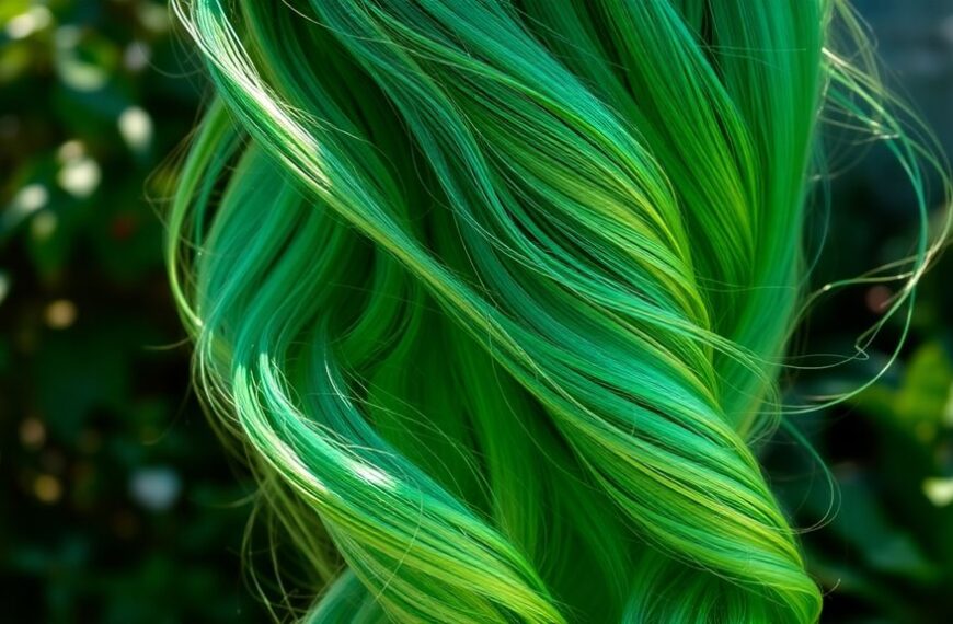 unique green ombre hairstyles
