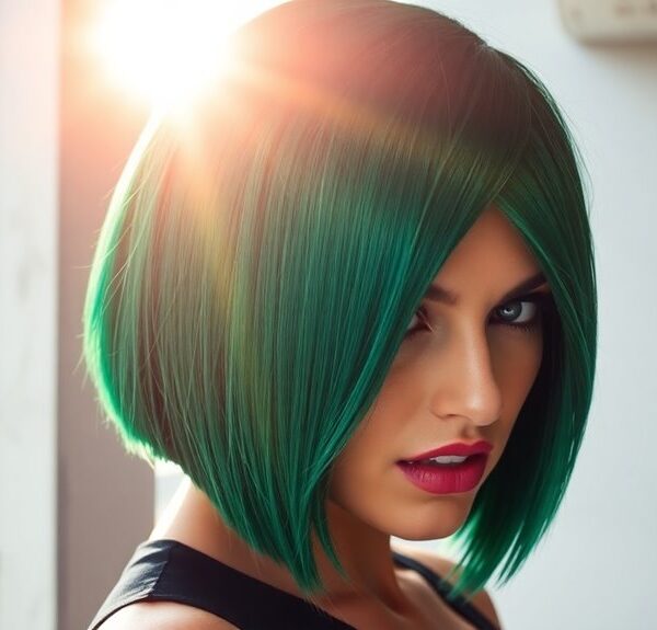 vibrant green hair inspiration
