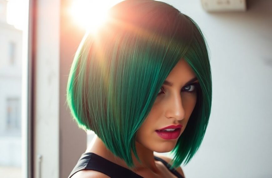 vibrant green hair inspiration