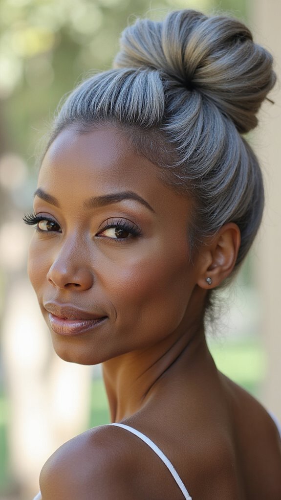 sleek polished high ponytail