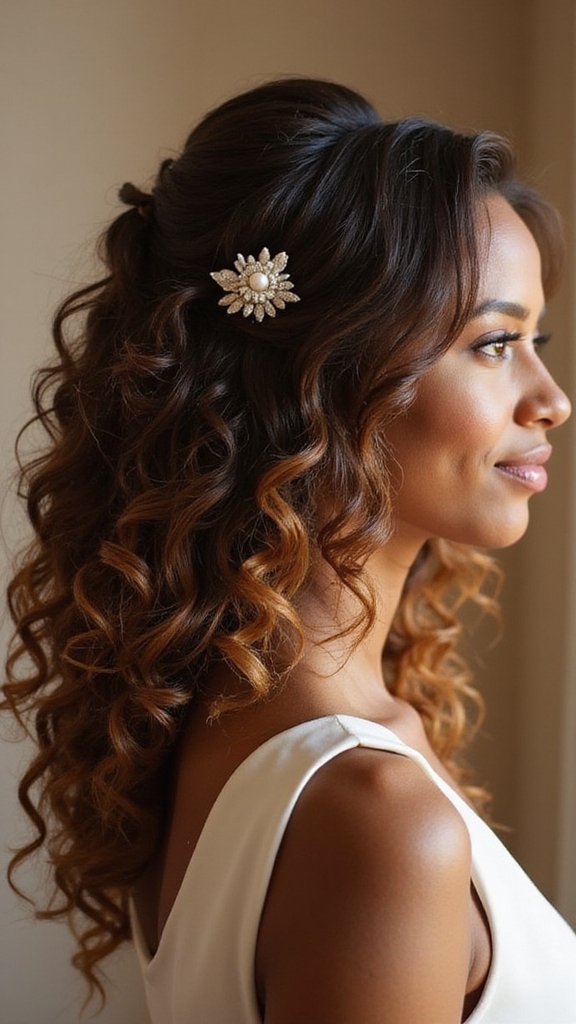 elegant voluminous layered curls