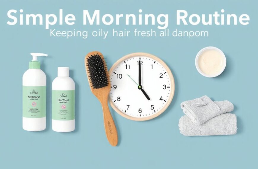 oily hair fresh routine