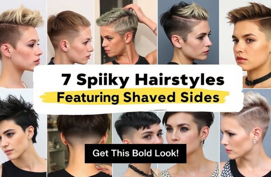 spiky pixie with shaved sides