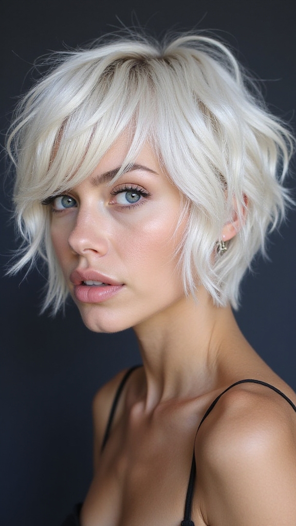 bold edgy shag hairstyle