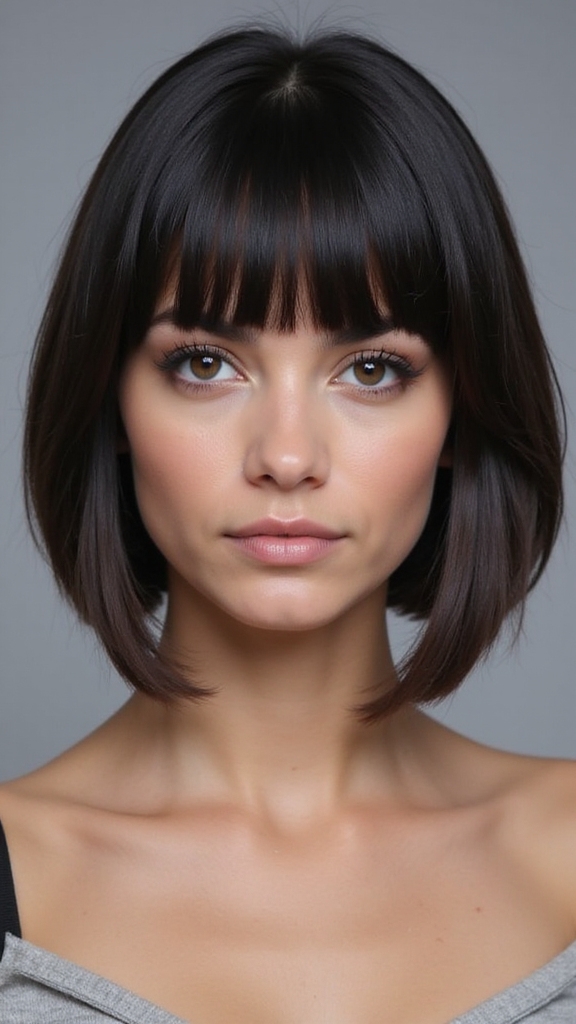 bold round face hairstyle