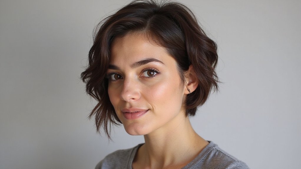 flattering short hairstyles round faces