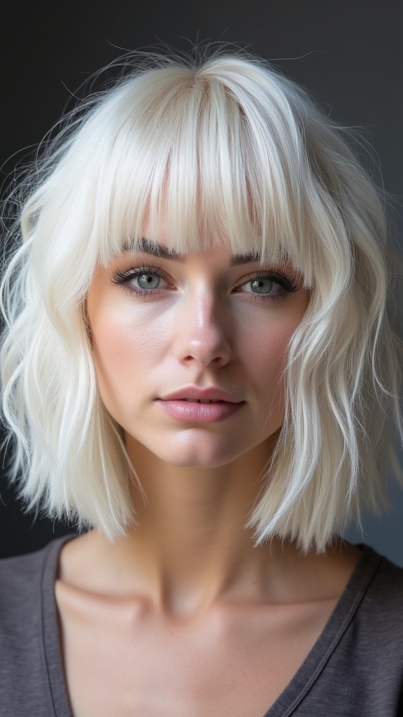 trendy tousled shag hairstyle