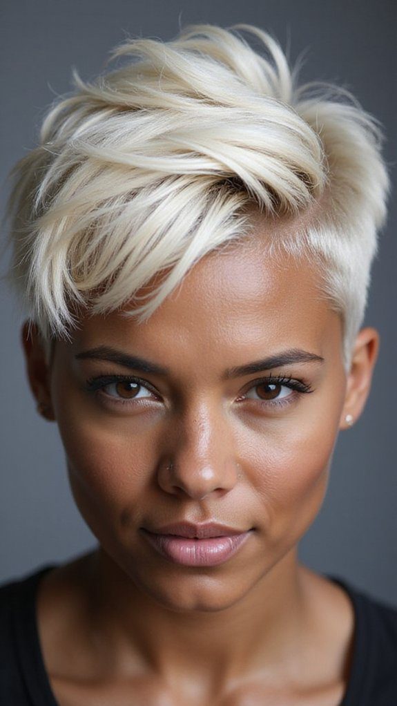 asymmetrical hairstyle for confidence