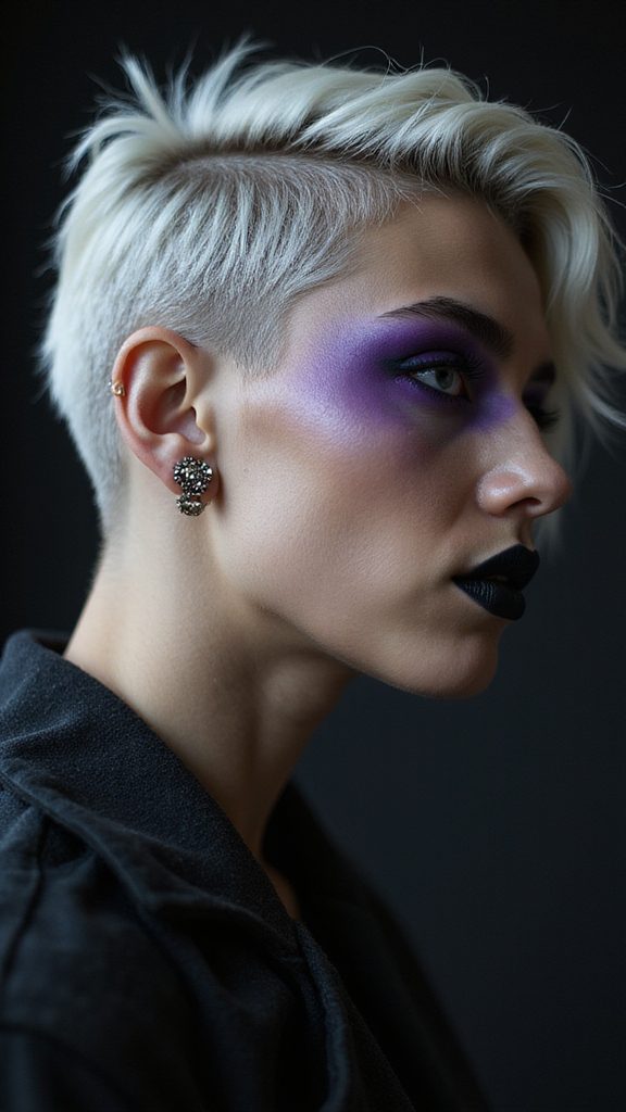 bold edgy undercut color