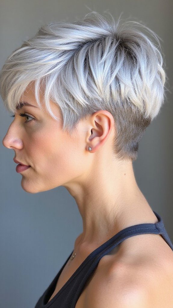 chic asymmetrical pixie style
