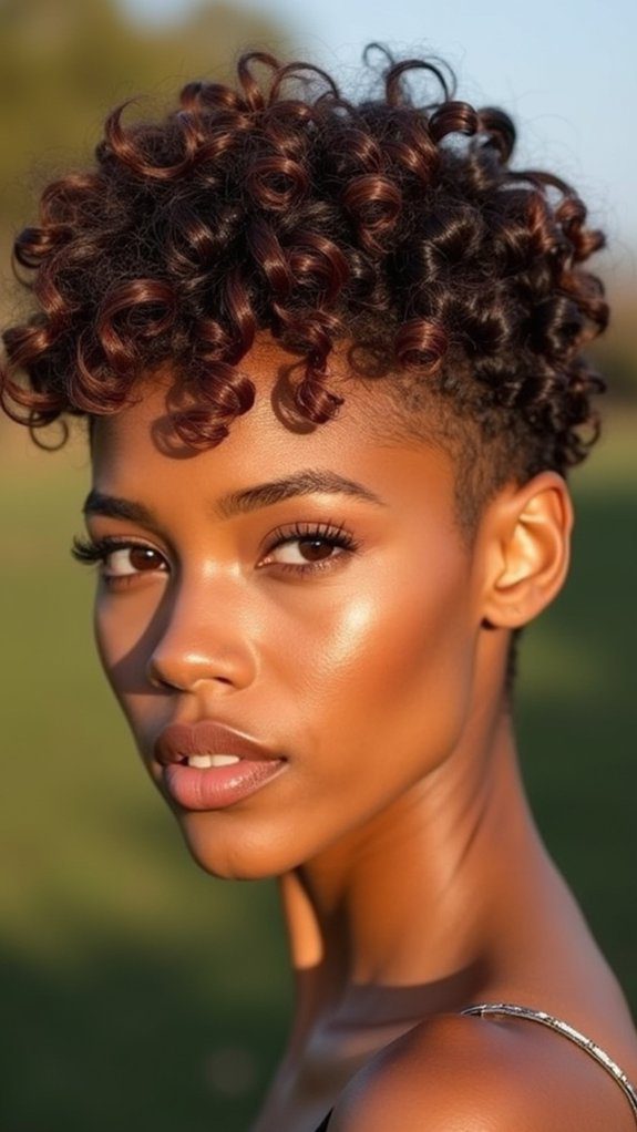 curly pixie for round faces