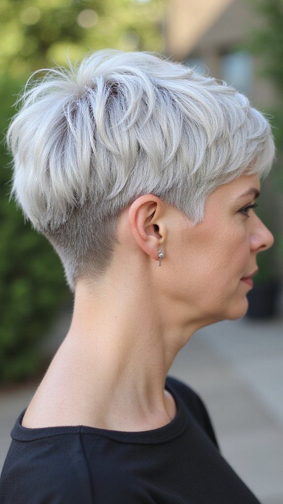 elegant pixie with fade