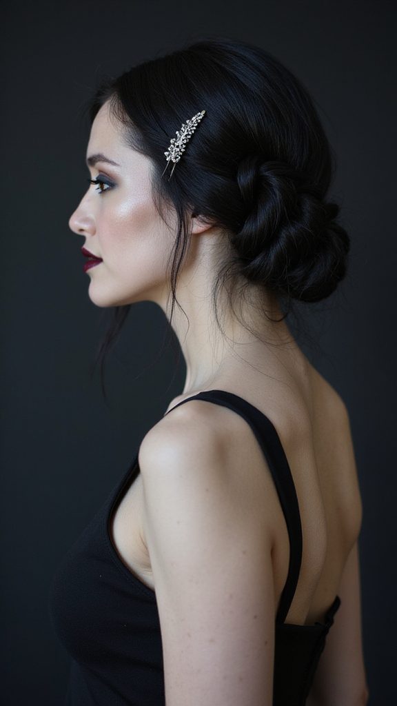 elegant twisted low chignon