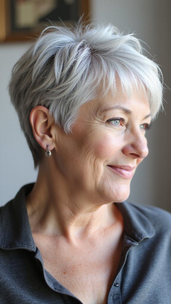 layered pixie with wispy