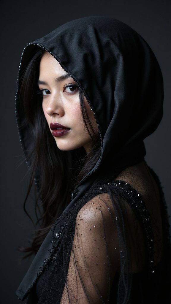 mysterious elegant halloween headpiece