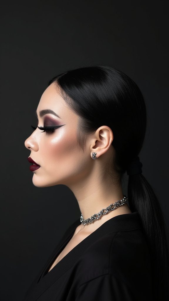 sleek ponytail for elegance