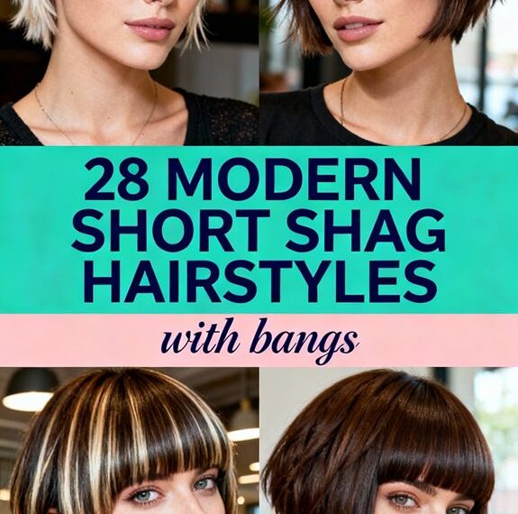 shag hairstyles with bangs