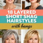 stylish shag hairstyles with bangs