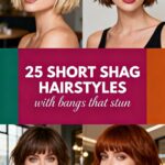 stylish shag hairstyles with bangs