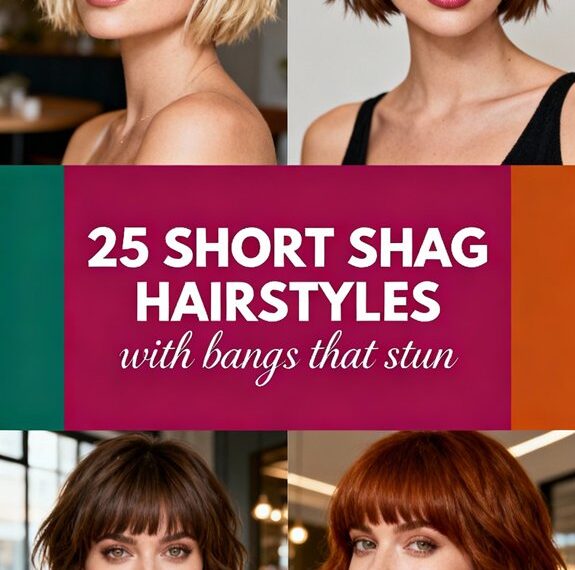 stylish shag hairstyles with bangs