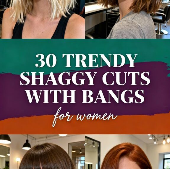 trendy shaggy cuts with bangs