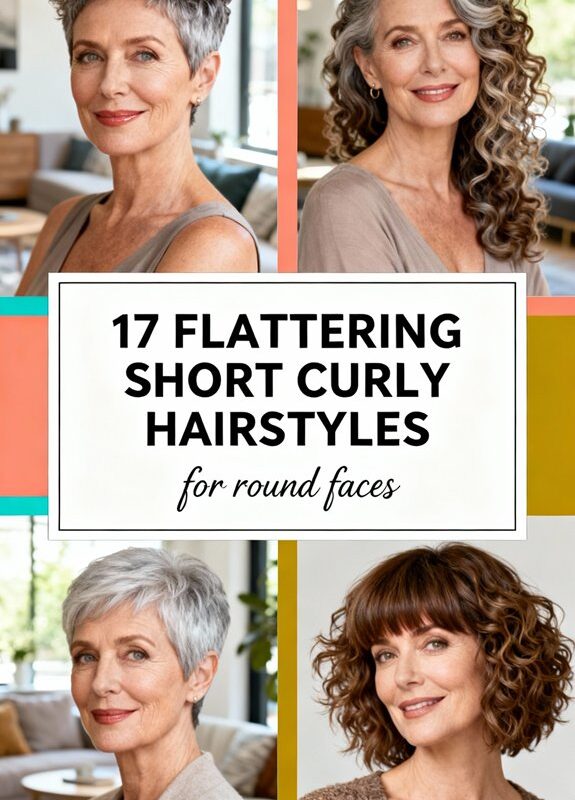 flattering short curly hairstyles