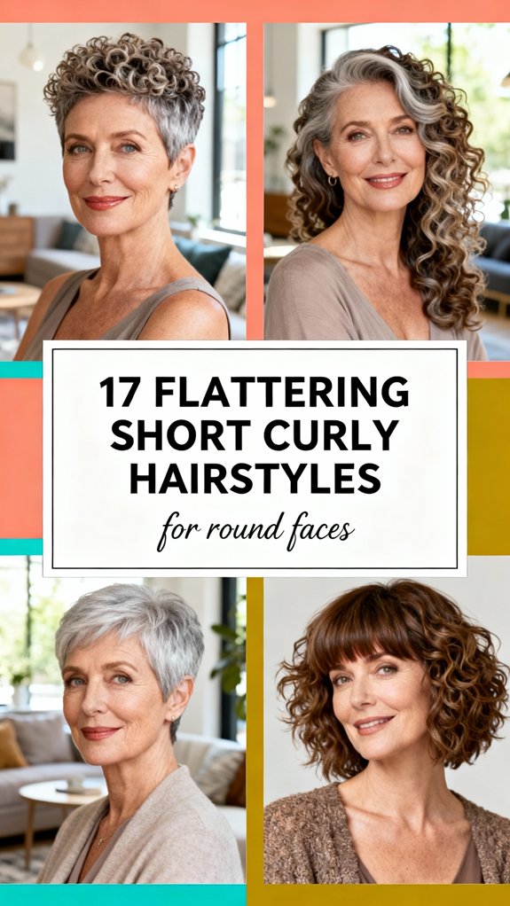 flattering short curly hairstyles
